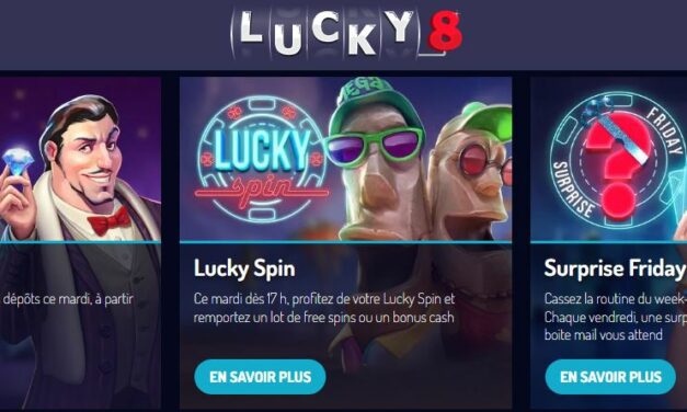 Les bonus hebdomadaires de Lucky8 Casino à redécouvrir